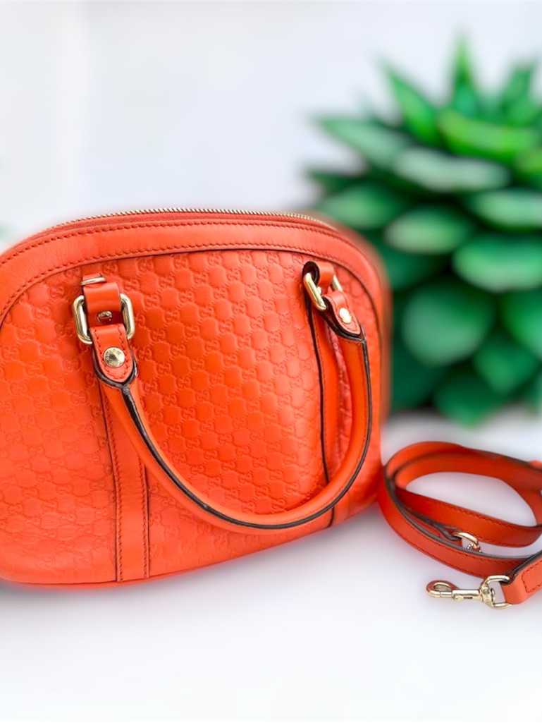 Gucci Micro Guccissima Dome Satchel 2-Way Crossbody Bag
